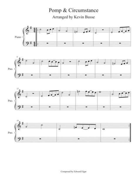 Pomp And Circumstance Piano Easy Piano Digital Sheet Music Sheet Music Plus