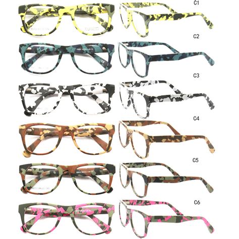 Hand Made Full Rim Camo Camouflage Eyeglasses Square Glasses Frames Men Women Ebay