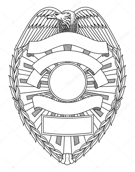 Blank Police Badge Svg