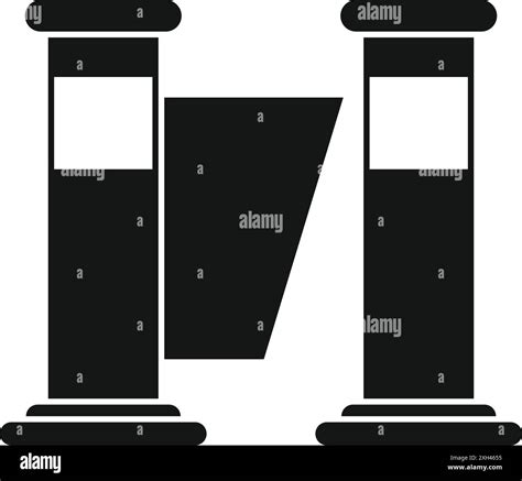 Black Simple Style Icon Of A Turnstile Gate Allowing One Person Passing