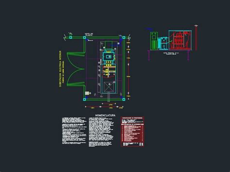 Subestacion Clasico En Alta Tension En AutoCAD Librería CAD