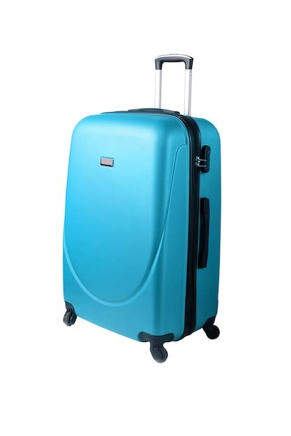 Premium Photo | Blue suitcase isolated on white