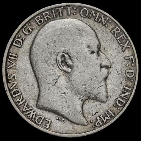 Edward Vii Silver Florin Fine