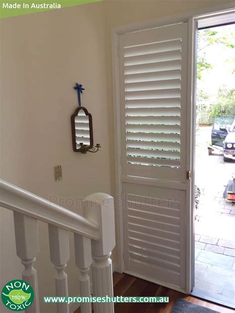 1 And 2 Panels Of Plantation Shutters Hinged On Side Plantation Shutters Pvc Vinyl Brisbane