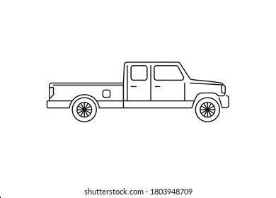 Pickup Truck Line Drawing Photos, Images & Pictures | Shutterstock