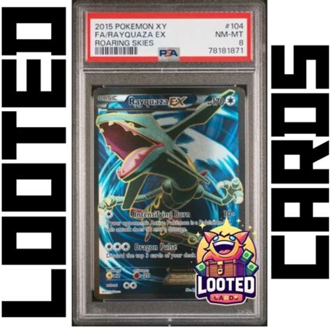 Psa Nm Mint Rayquaza Ex Xy Roaring Skies Full Art