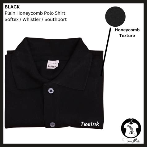 Unisex Plain Polo Shirt Honeycomb On Carousell