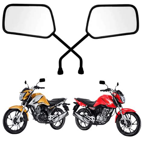 Espelho Retrovisor Gvs Par Moto Modelo Original Honda Cg Titan Fan