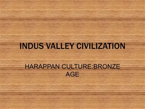 Indus Valley Civilization