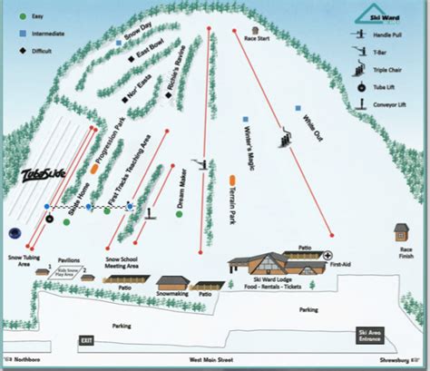 Ski Ward Ski Resort Piste And Ski Trail Map