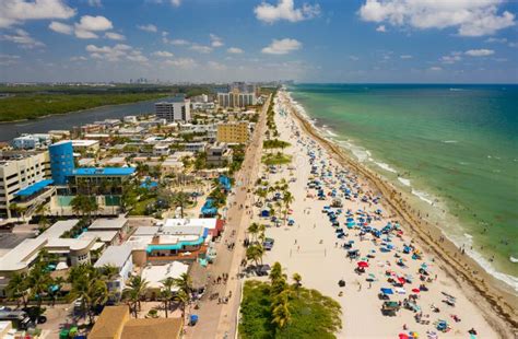 hollywood beach florida aerial post card photo stock image image