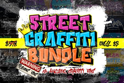 Street Graffiti Font Bundle Bundle Creative Fabrica