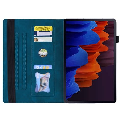 Lunso Samsung Galaxy Tab S Ultra Luxe Bookcase Hoes Blauw