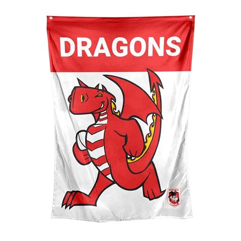 St George Illawarra Dragons Mascot Wall Flag