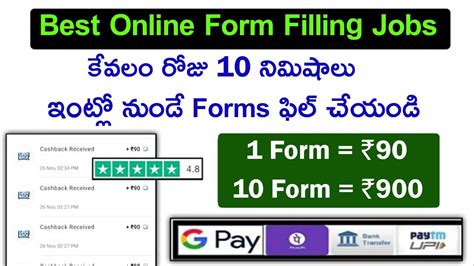 Rs Day Online Part Time Job Telugu Work From Home Jobs In