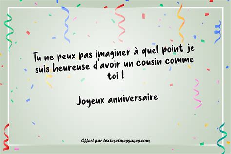 Textes Et Messages D Anniversaire Pour Son Cousin