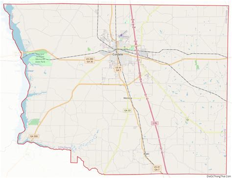 Map of Crisp County, Georgia - Thong Thai Real