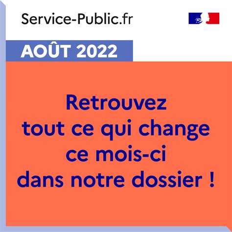 Service Public Fr On Twitter Vendredilecture Ce Qui Change En Ao T