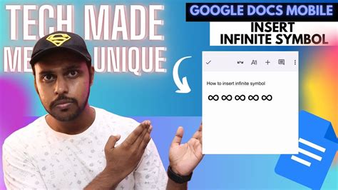 How To Insert Infinity Symbol In Google Docs Mobile How To Add