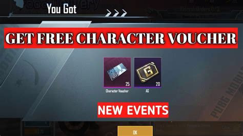 How To Get Free Character Voucher In Pubg Mobile New Event In Pubg