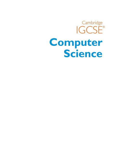 Solution Cambridge Igcse Computer Science Studypool