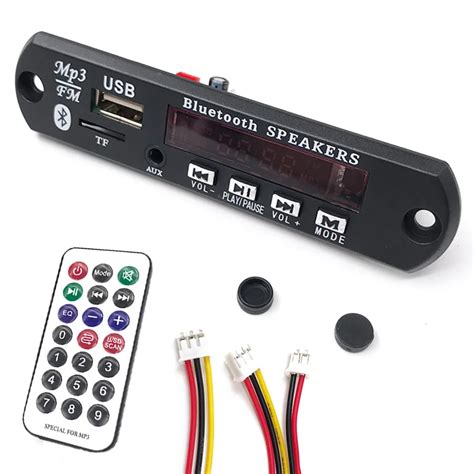 Car Wireless Bluetooth 12V MP3 WMA Decoder Board Audio Module TF USB