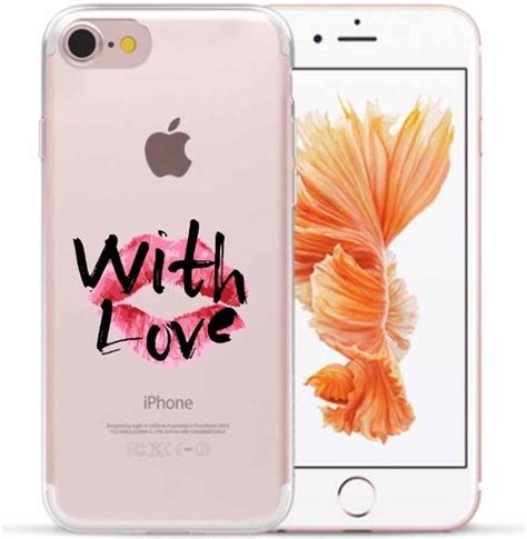 Apple Iphone 7 8 SE2020 Transparant Siliconen Hoesje With Love