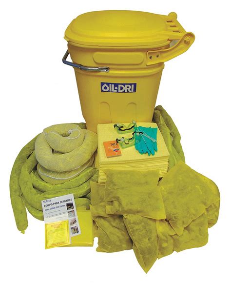 OIL-DRI Spill Kit, Universal, Yellow - 49EL48|L90495 - Grainger