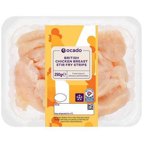 Ocado British Chicken Stir Fry Strips 250g Zoom