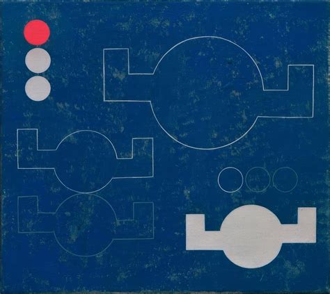 Composición con círculos y brazos angulares en líneas y planos