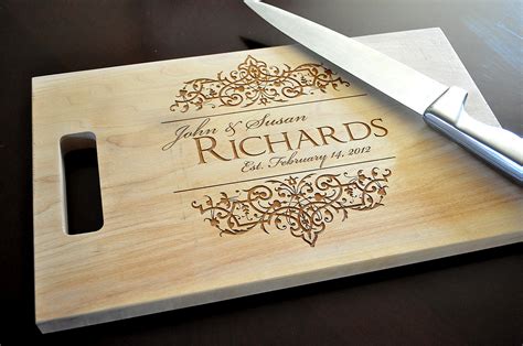 Personalized Cutting Board Laser Engraved 8x14 Wood Cutting Etsy