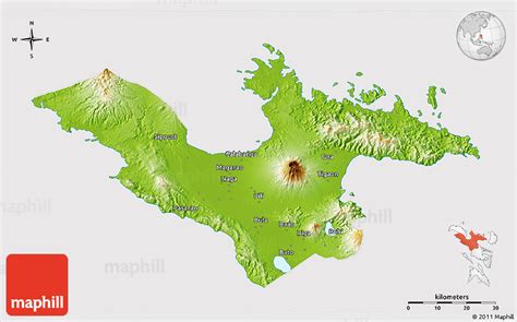 Physical 3d Map Of Camarines Sur Cropped Outside