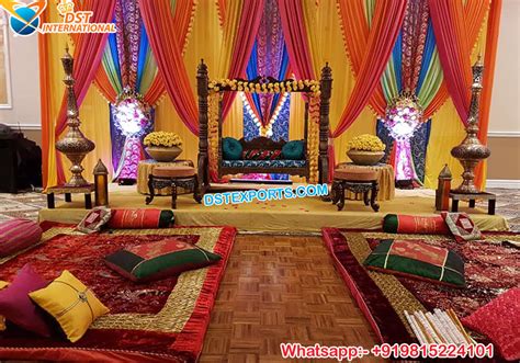 Exclusive Mehndi Stage Decor With Swing Dst International