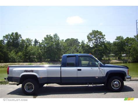 1994 Indigo Metallic Gmc Sierra 3500 Sl Extended Cab 4x4 Dually