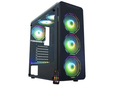 Gabinete Gamer K Mex Infinity Polygon Cg G Rgb Atx Fans Preto