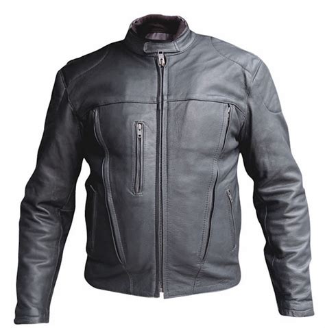 Mens Classic Naked Buffalo Hide Leather Riding Jacket MLSJ39 Leather