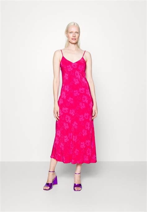 Gap Tall Slip Midi Jurk Pink Neonroze Zalando Nl