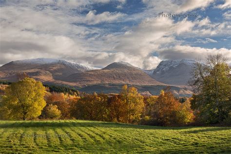 Ben Nevis Range Autumn Colours Highland Scotland Ben Nevis