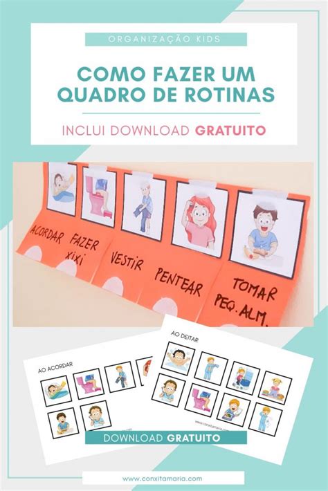 Como Fazer Um Quadro De Rotinas Para O Seu Filho Conxita Maria A