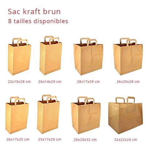 Sacs Krafts Papier Brun Cabas