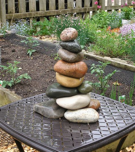 Garden Cairn Lake Michigan Leelanau Re Stackable Beach Stone Cairn