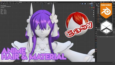 Blender Easy Make Anime Hair With Curves And Hair Material Eng Sub Nhij Quang Youtube