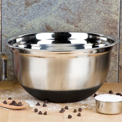 8 Qt Heavyweight Stainless Steel Mixing Bowl With Bottom Gripnon Slip