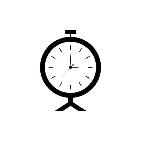 Premium Vector Flat Alarm Clock Icon Symbol Vector Illustration