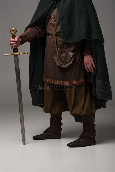 Cropped View Of Medieval Scottish Knight Stock Photo Image Of