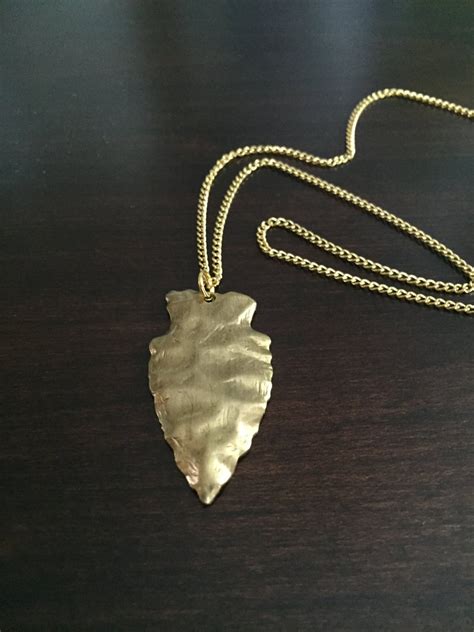 Arrowhead Necklace Arrowhead Gold Arrowhead Gold Arrowhead