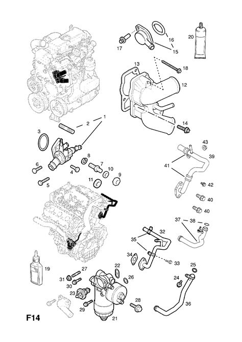 Opel VECTRA C Thermostat Housing And Water Outlet Contd Opel