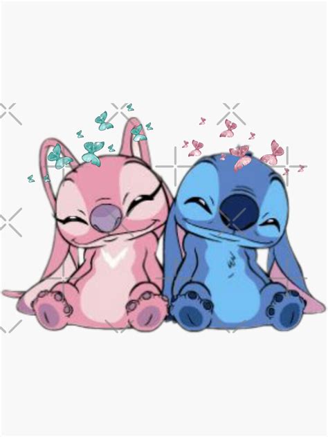 Stitch And Angel Sticker For Sale By Emilylao Redbubble