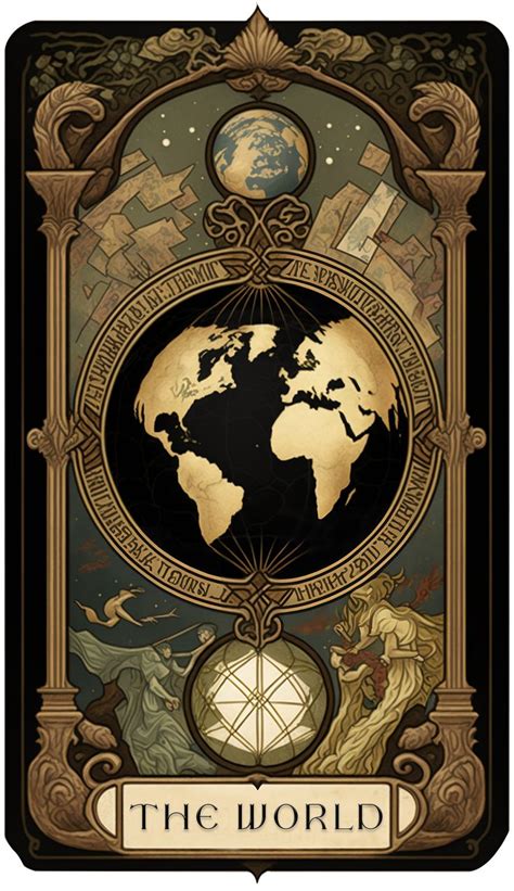 The World The Final Card Of The Major Arcana Representing Completion