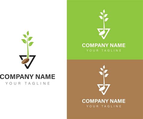 Premium Vector | Growing tree logo template